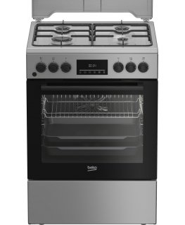 Beko FBM62320SDS Vapaasti seisova liesi Sähkö Kaasuliesi musta, Hopea