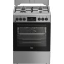 Beko FBM62320SDS Pastatoma viryklė Elektrinis Dujinė Juoda, Sidabras