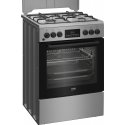 Beko FBM62320SDS Eraldiseisev pliit Elektriline Gaas Must, Hõbe