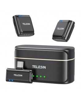 TELESIN traadita lipsumikkrofon + powerbank telefonidele (USB-C)