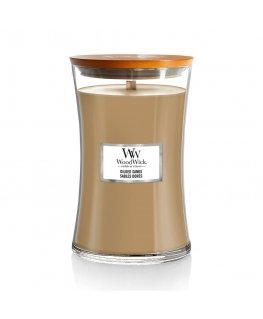 WoodWick Gilded Sands vaško žvakė Cilindras Gintaras, Fig wood, Medienos Rusvai gelsvas 1 vnt