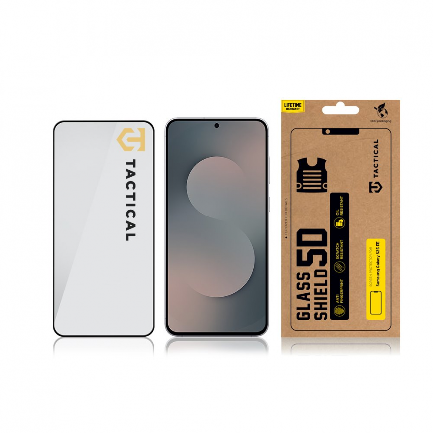 Tactical Glass Shield 5D for Samsung Galaxy S25 FE Black – 2