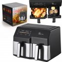 Extralink HOME AIR FRYER 10L (6L+4L) EU SJ-1000 2500W обжарочный аппарат Двойной Аэрофритюрница с го Extralink HOME AIR FRYER 10L (6L+4L) EU SJ-1000 2500W обжарочный аппарат Двойной Аэрофритюрница с го