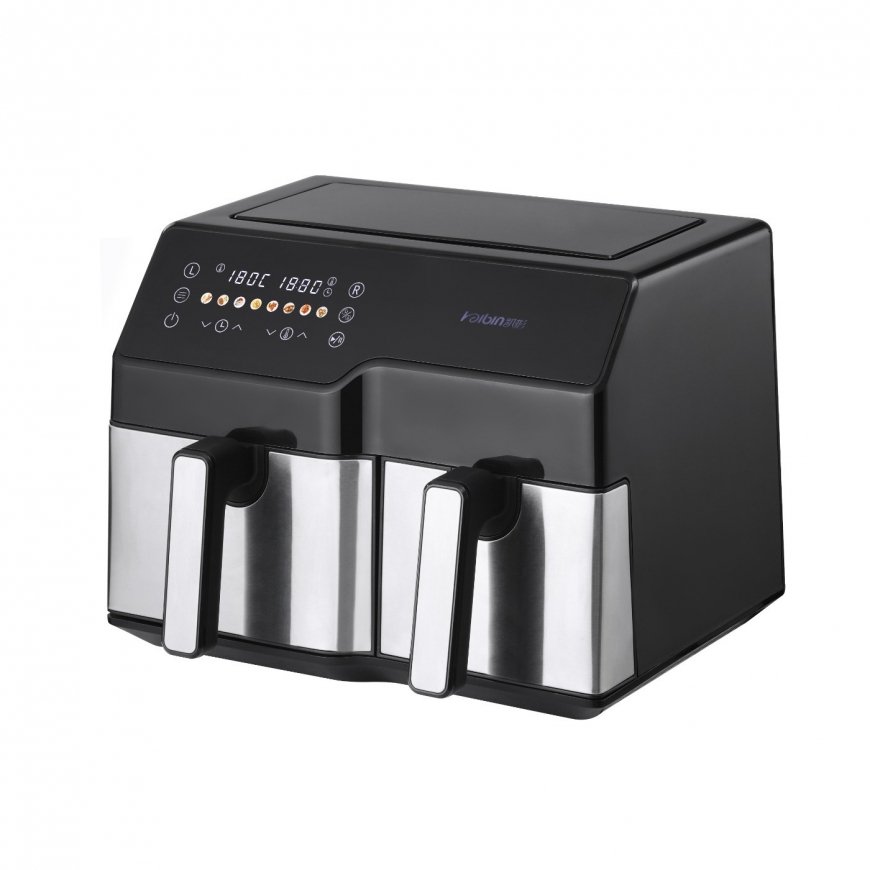 Extralink HOME AIR FRYER 10L (6L+4L) EU SJ-1000 2500W обжарочный аппарат Двойной Аэрофритюрница с го – 3