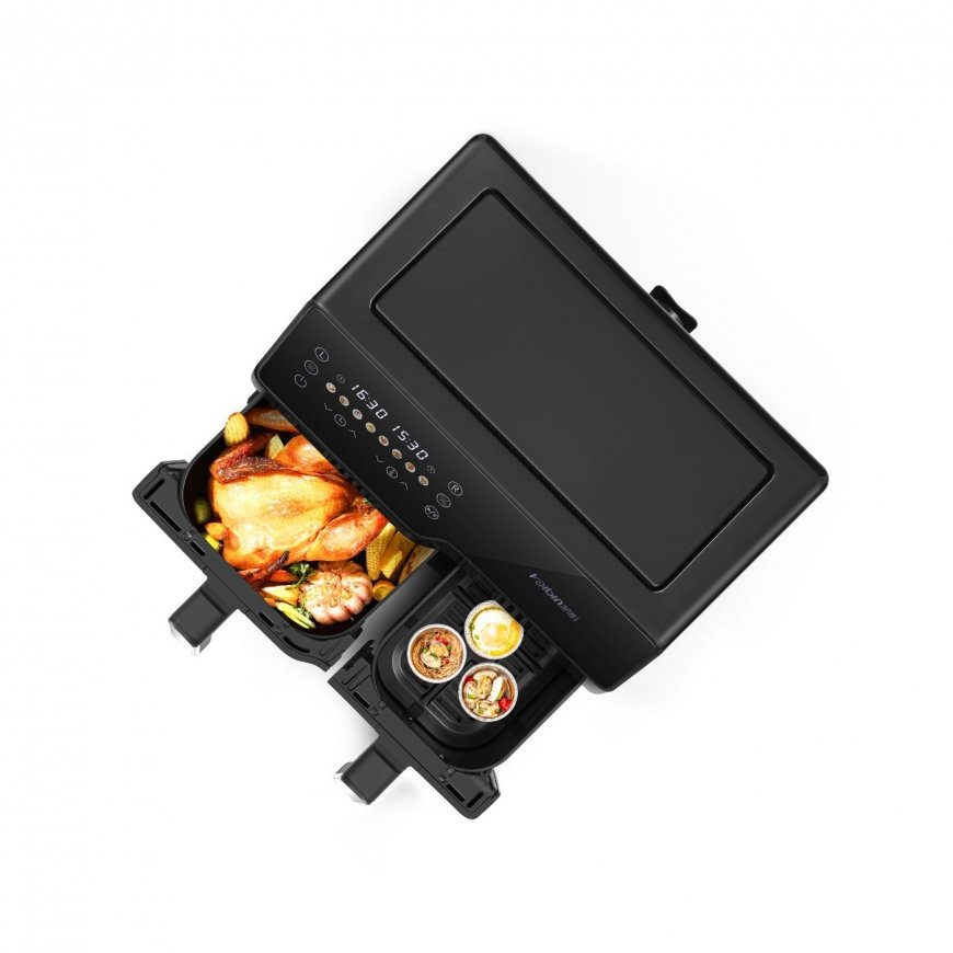 Extralink HOME AIR FRYER 10L (6L+4L) EU SJ-1000 2500W gruzdintuvė Dvigubas Karšto oro gruzdintuvė Ju – 4