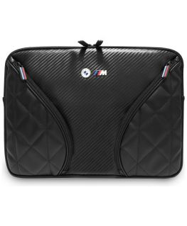 Bag BMW Carbon Pockets & Metal Logo Sleeve 14" black