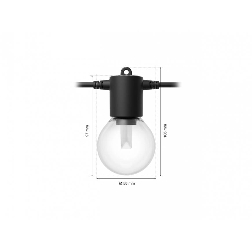 Philips Hue Hue Festavia Globe āra virvju gaismas, 7m – 5