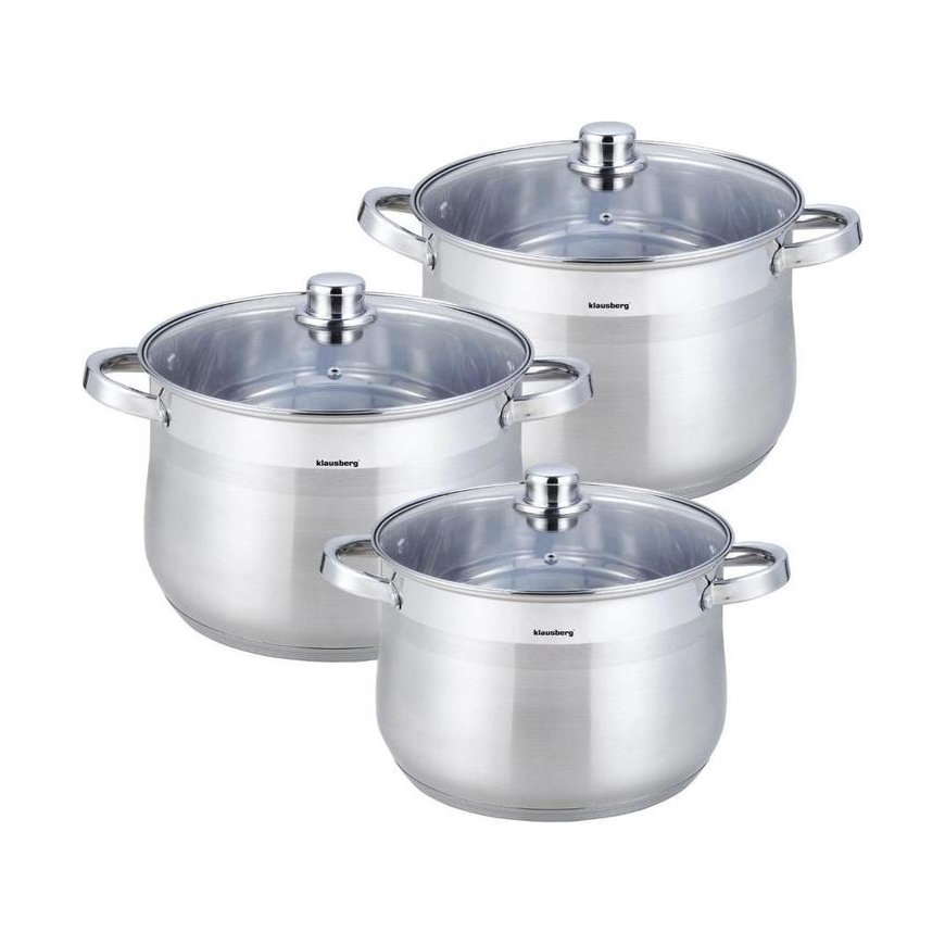3-Piece Pot Set Klausberg 7+8, 6+10, 7L KB-7177