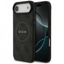 GUESS чехол для IPHONE 17 Air, совместимый с MagSafe GUHMP17MG4GFRK (PU 4G Ring Classic Logo) черный