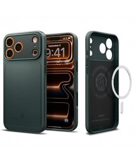 Spigen Thin Fit (MagFit) matkapuhelimen suojakotelo 16 cm (6.3") Suojus Tummanvihreä