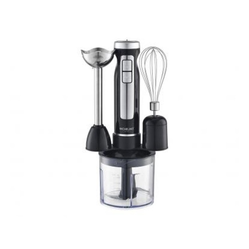 Jocca 2057 Black/Stainless Steel Food Processor Blender with Attachments