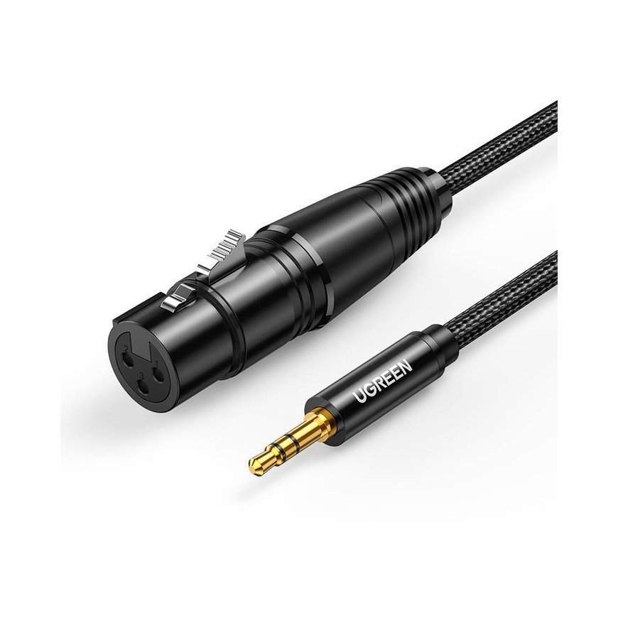 UGREEN AV182 XLR female - 3.5 male jack - 2 m (black)