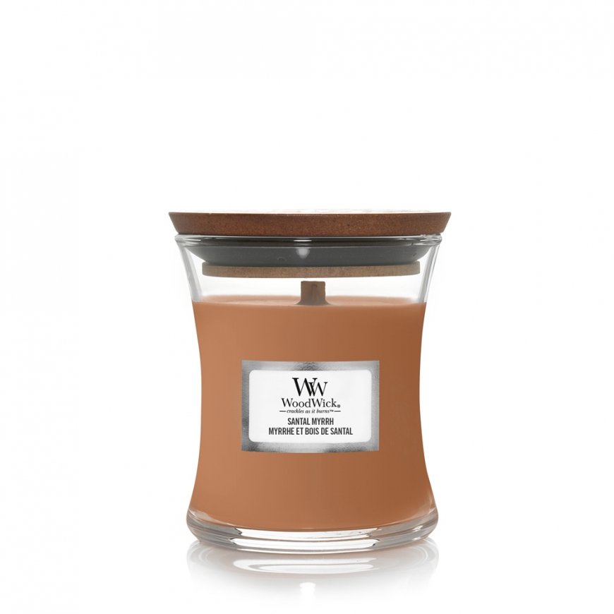 WoodWick Santal Myrrh vaska svece Cilindrs