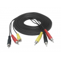 "Goodbuy" 3-RCA-3-RCA kabelis| 1,2 m | juodas "Goodbuy" 3-RCA-3-RCA kabelis| 1,2 m | juodas