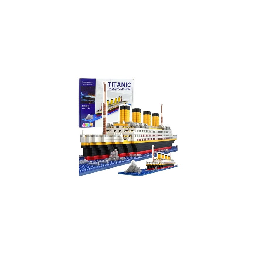 Конструктор Lean Toys Титаник 3D модель корабля 1878 деталей.