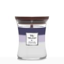 WoodWick Evening Luxe vaško žvakė Cilindras Violetinė, Violetinė, Balta 1 vnt WoodWick Evening Luxe vaško žvakė Cilindras Violetinė, Violetinė, Balta 1 vnt