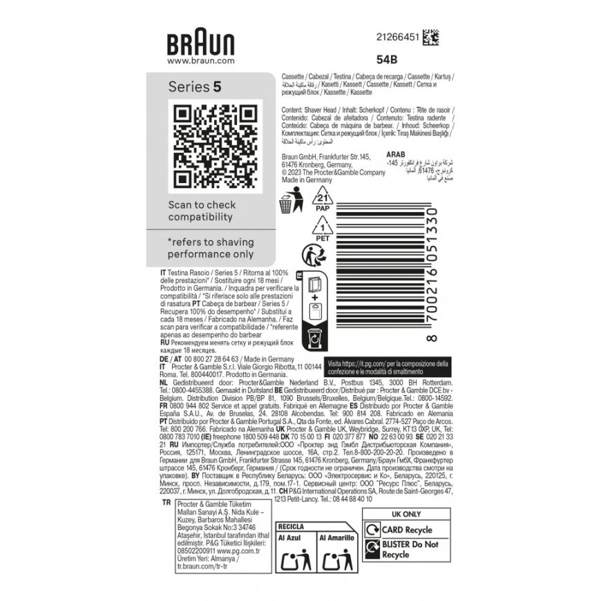 Braun Series 5 54 B Skutimo galvutė – 2