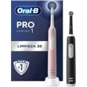 Dantų šepetīšu komplekts Oral-B Pro Series 1 Cross Action 2 gabali melnā + rozā melns/rozā Dantų šepetīšu komplekts Oral-B Pro Series 1 Cross Action 2 gabali melnā + rozā melns/rozā