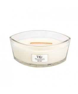 WoodWick White Teak vahakynttilä Ellipsi Seetripuu, Santelipuu Valkoinen 1 kpl