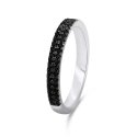 Brilio Silver Brilio Silver Sparkling silver ring with black zircons RI058W Brilio Silver Brilio Silver Sparkling silver ring with black zircons RI058W