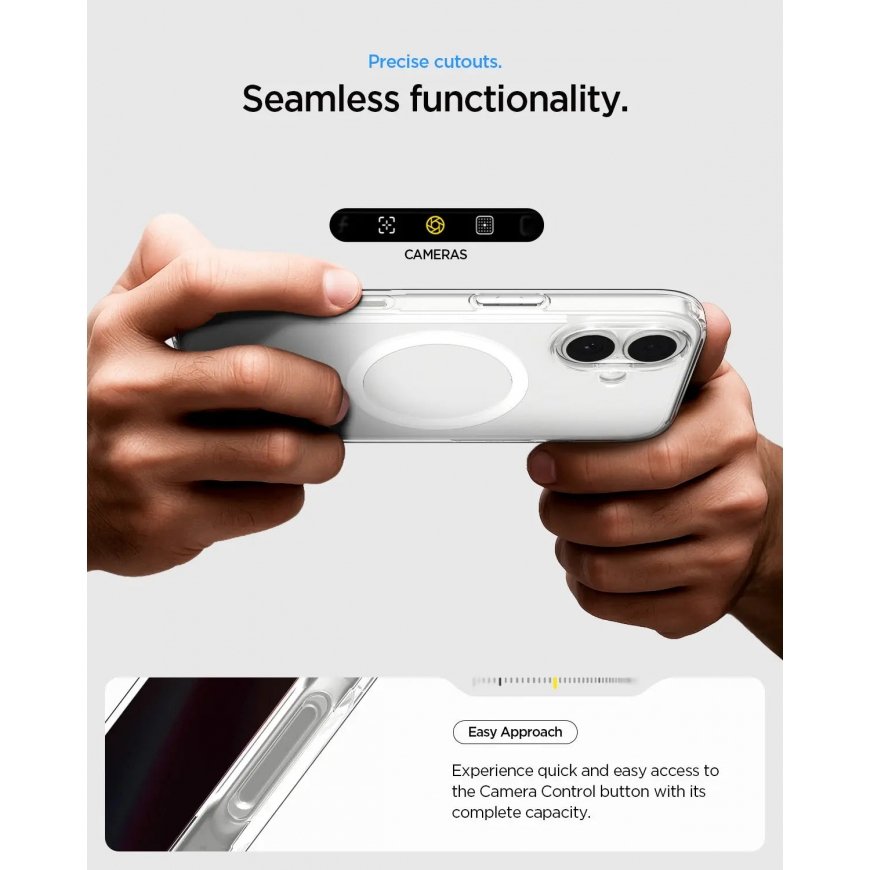 Spigen Ultra Hybrid (MagFit) mobiliojo telefono dėklas 16 cm (6.3") Grafitas, Permatomas – 5