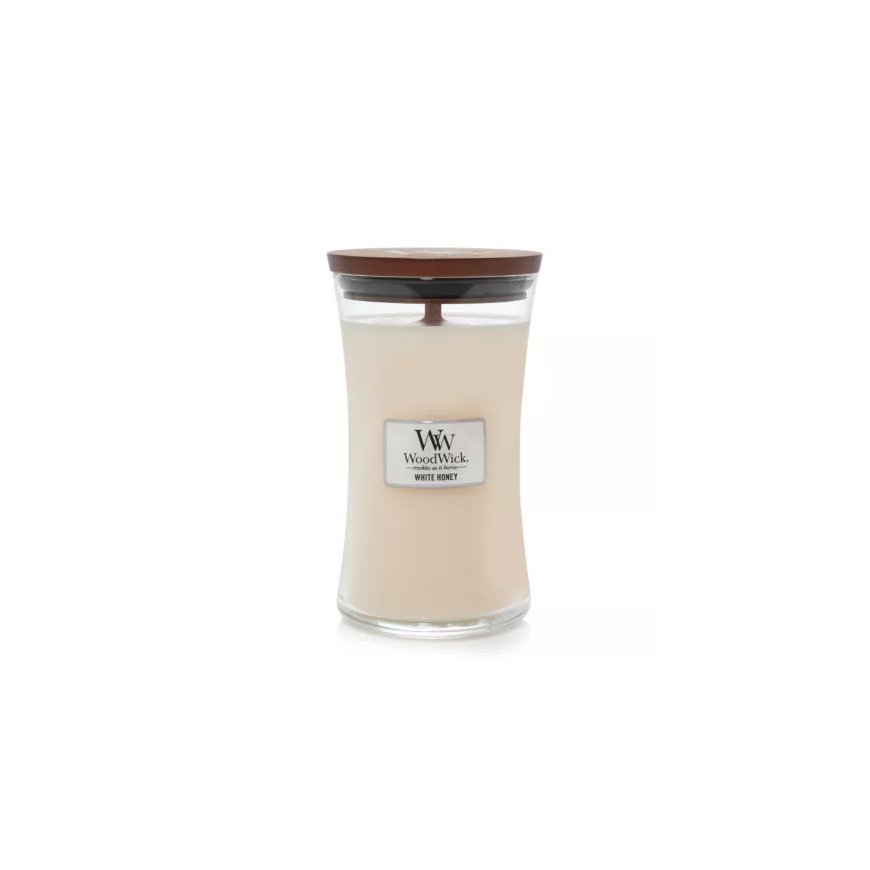 WoodWick White Honey vahaküünal Silinder Valge 1 tk