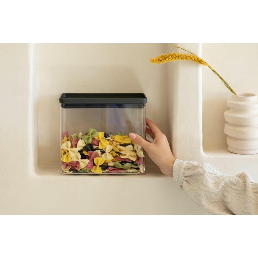 Brabantia Tasty+ Suorakulmainen Kanisteri 3,5 L Harmaa, Läpinäkyvä 1 kpl – 3
