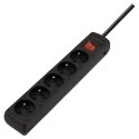 Savio LZ-18 power extension 5 m 5 AC outlet(s) Indoor Black Savio LZ-18 power extension 5 m 5 AC outlet(s) Indoor Black