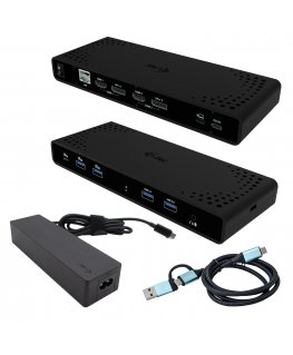 i-tec CADUA4KDOCKPDB100 knyginių kompiuterių dokas / jungčių replikatorius Vielinis USB 3.2 Gen 1 (3.1 Gen 1) Type-C Juoda