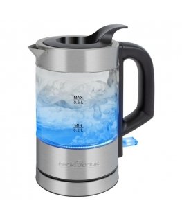 ProfiCook PC-WKS 1228 G elektrinis virdulys 0,5 L 1100 W Nerūdijančiojo plieno, Permatomas