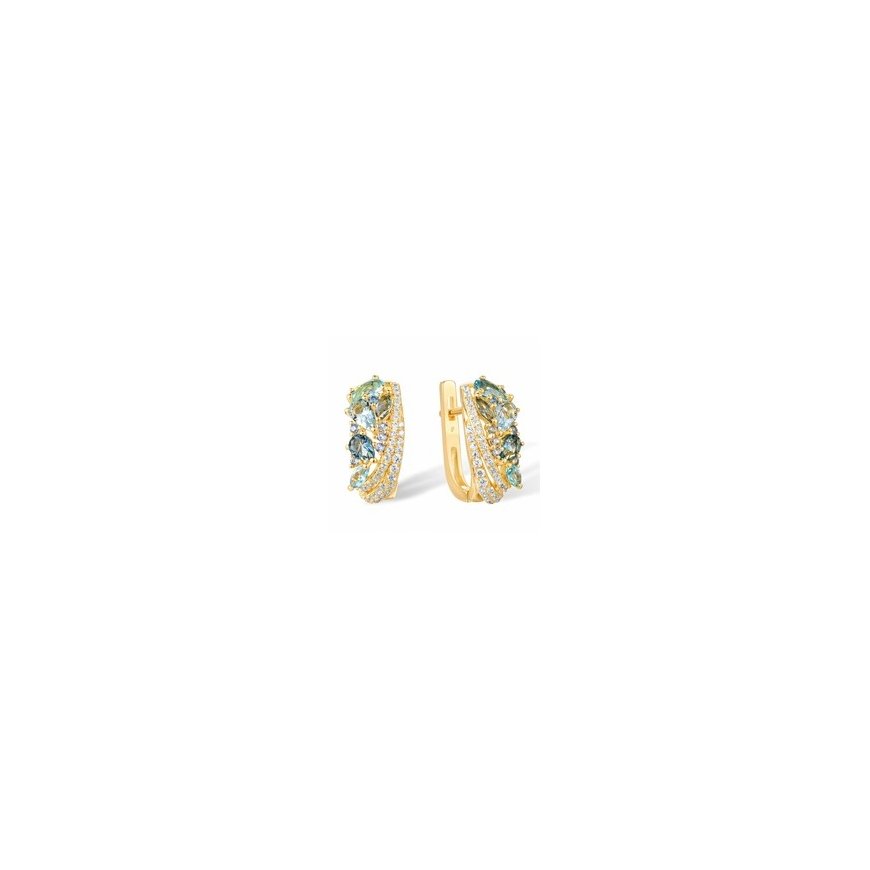 Guess Glittering dangle earrings in gold-plated silver Jardin JSBE04492JWYGT/U – 2