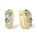 Guess Glittering dangle earrings in gold-plated silver Jardin JSBE04492JWYGT/U Guess Glittering dangle earrings in gold-plated silver Jardin JSBE04492JWYGT/U