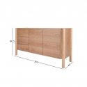 Fotelis Home4You Indaujinė spintelė GARDENIA 143x43xA80,5cm, ąžuolo spalvos Fotelis Home4You Indaujinė spintelė GARDENIA 143x43xA80,5cm, ąžuolo spalvos