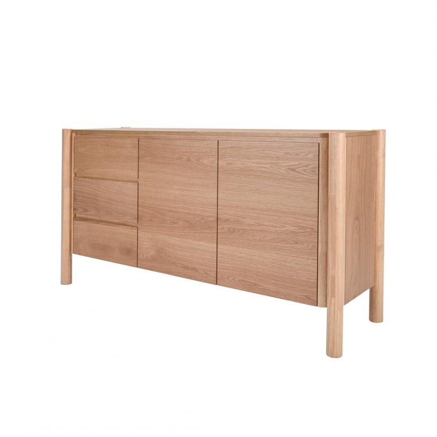 Fotelis Home4You Indaujinė spintelė GARDENIA 143x43xA80,5cm, ozola krāsā – 2