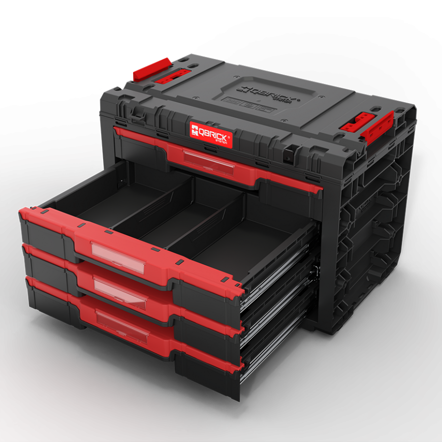 Q-Brick įrankių dėžė su stalčiais Qbrick System PRIME DRAWER 4 TOOLBOX BASIC
