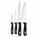 8-piece knife and cutting board set with organizer, black, stain
