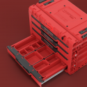 Q-Brick tööriistakast koos sahtlitega Qbrick System PRIME DRAWER 4 TOOLBOX EXPERT Punane Ultra HD Custom