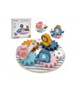 Viga Toys Puinen värikkäät hammasrattaat VIGA PolarB