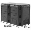 Prosperplast komposto kast OGRODOWY COMPOGREEN VARIO 1250L