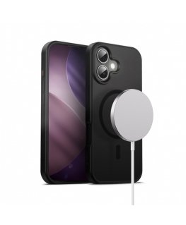 Crong Hybrid Frost MAG Cover Case with MagSafe for iPhone 17 - Frosted Black