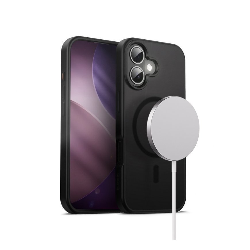 Crong Hybrid Frost MAG Cover Case with MagSafe for iPhone 17 - Frosted Black