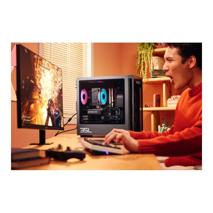 Stacionarus kompiuteris HP OMEN Desktop Gaming PC GT16-0196ng Intel Core i7 14700F, 32GB RAM, 1TB SSD, GeForce RTX 5070 Ti, DOS – 2