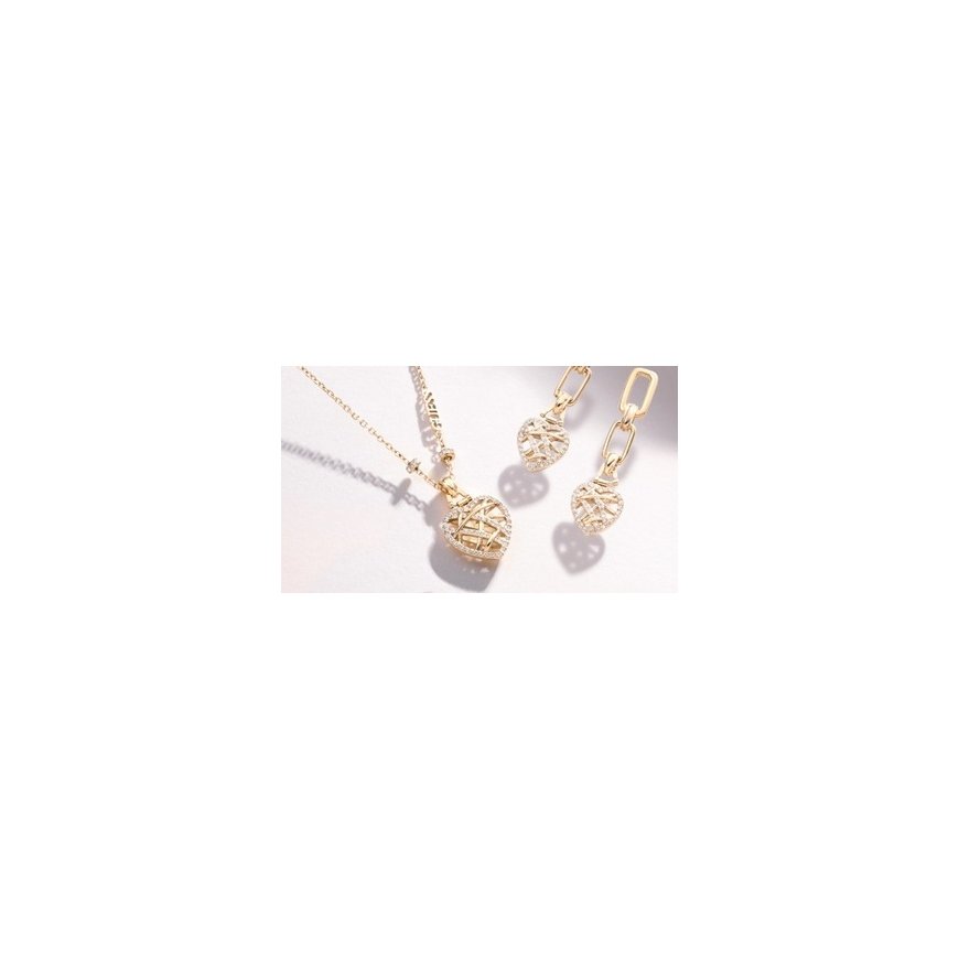 Guess Double hopeinen riipus kuution zirkoniaa Nuances JSBN04550JWRHT/U