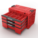Q-Brick työkalulaatikko laatikoilla Qbrick System PRIME DRAWER 3 TOOLBOX EXPERT Raudonas Ultra HD Custom Q-Brick työkalulaatikko laatikoilla Qbrick System PRIME DRAWER 3 TOOLBOX EXPERT Raudonas Ultra HD Custom