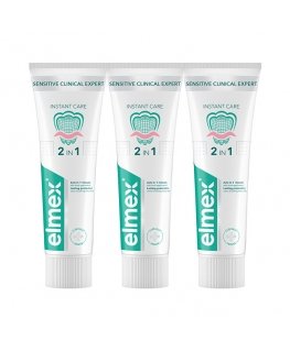 Elmex Hammastahna Sensitive Clinical Expert Instant Care Trio 3 x 75 ml Fluoriaa sisältävä hammastahna Unisex