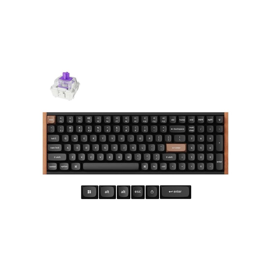 Keychron K4H-F1 keyboard Gaming USB + RF Wireless + Bluetooth QWERTY Black