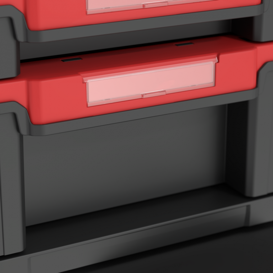 Q-Brick instrumentu kaste ar atvilktnēm Qbrick