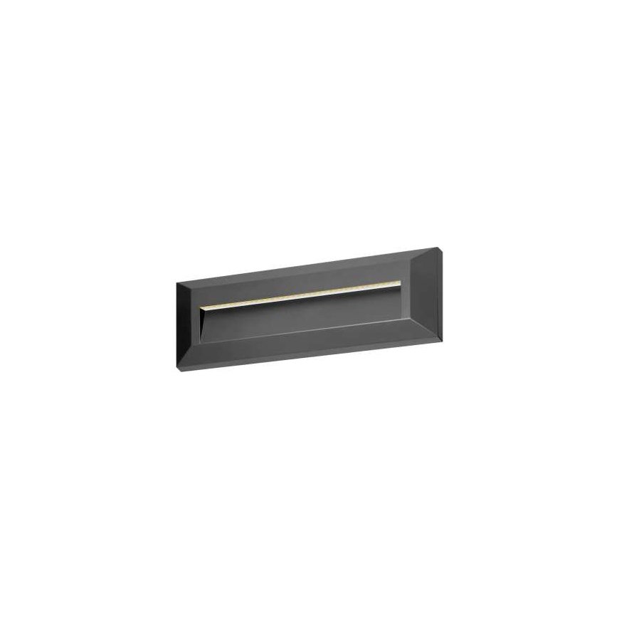 Orno KIBO LED 1,5W, lauko lempa, 150lm, IP65, 4000K, stačiakampis, su jungikliu