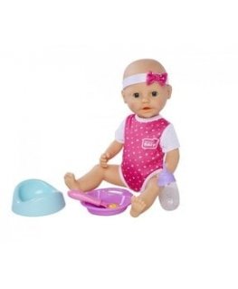 Lean Toys Baby Doll, Pink Outfit, Hat, Bib, 18 cm