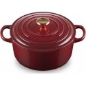 Le Creuset Apvali kepimo skarda „Signature“, 22 cm, raudona